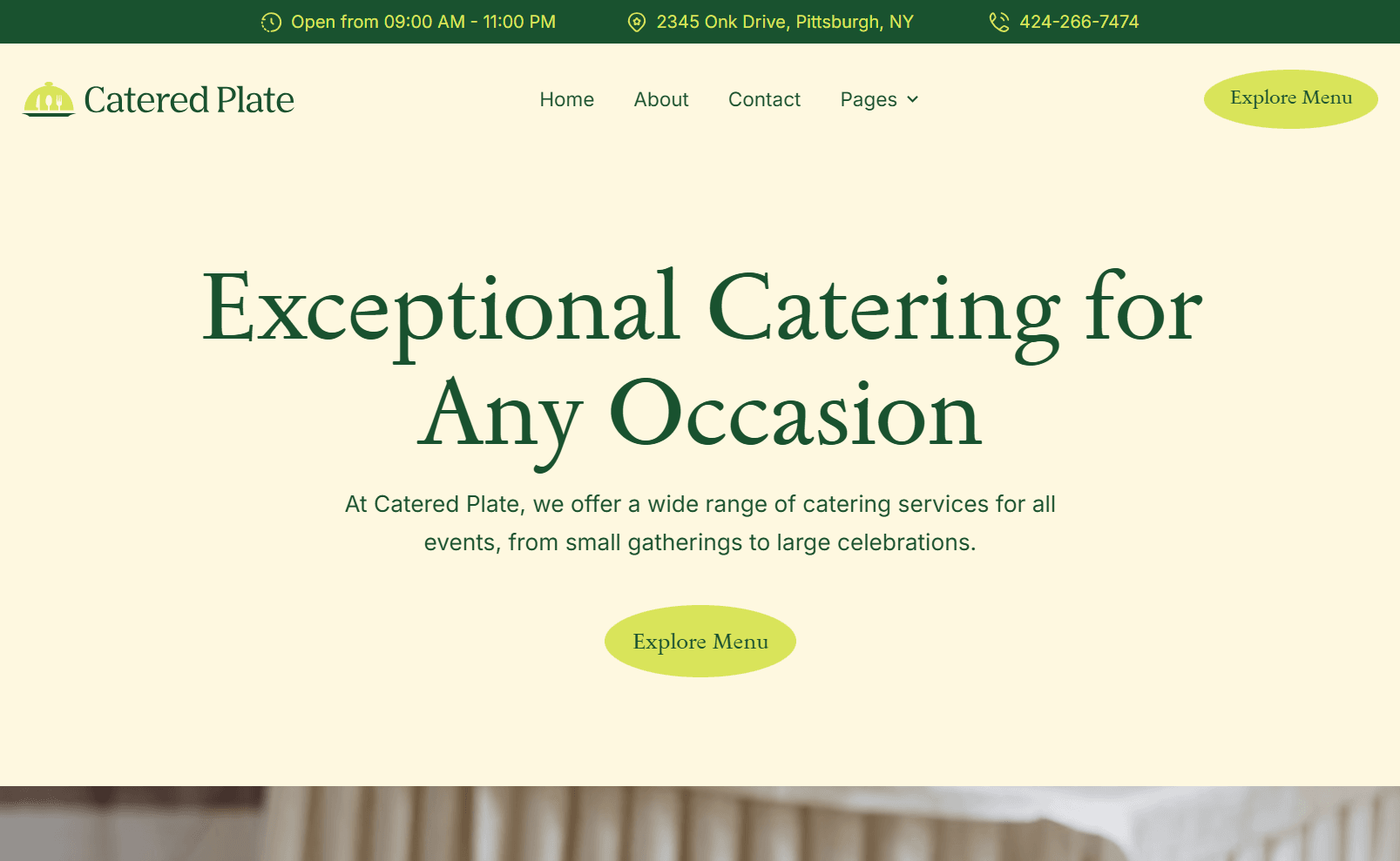 CateredPlate - Web design project by Uluwatu Online